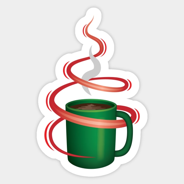 Mug of Magic - Green Sticker by RudDesigns